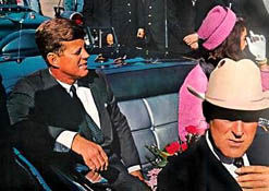 John F. Kennedy just before his assassination